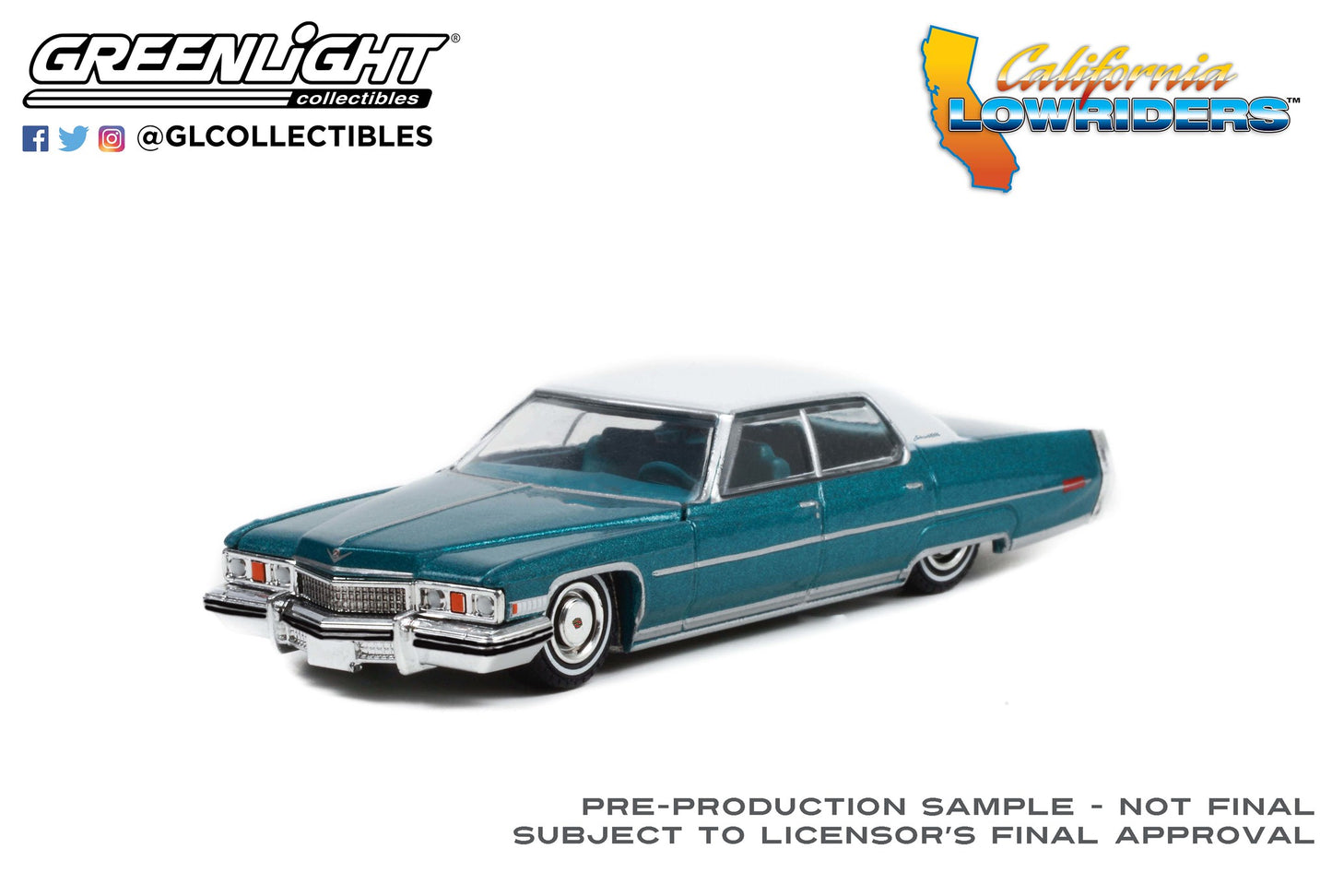 Greenlight California Lowriders Series 1 1973 Cadillac Sedan Deville Blue 1:64