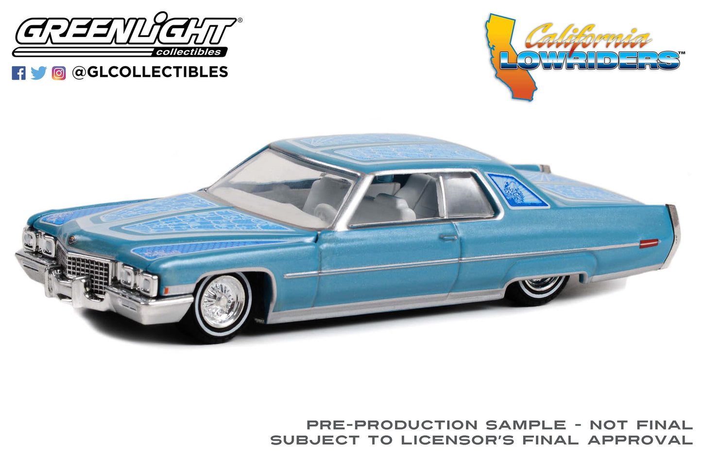 Greenlight California Lowriders Series 2 1972 Cadillac Coupe Deville Blue 1:64