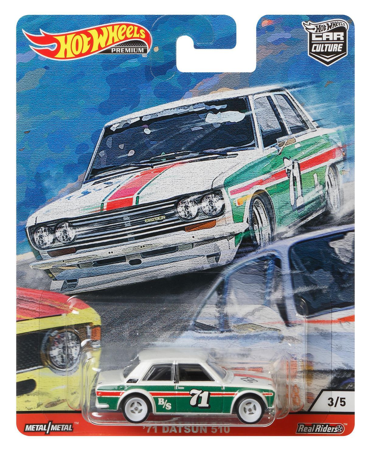 Hot Wheels Door Slammers Datsun 510 with Sterling Protector Case 1:64