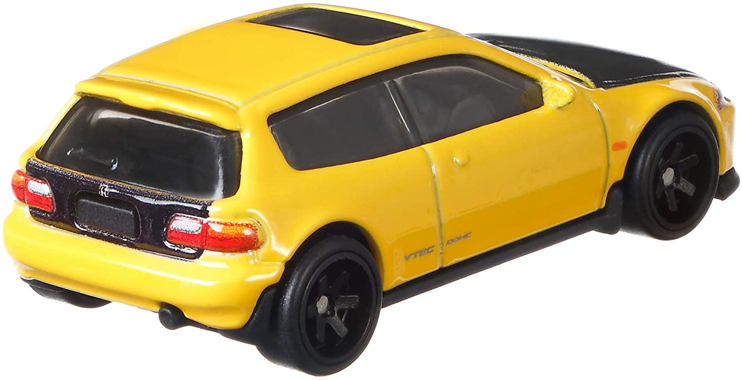 NEW DAMAGE CARD & BUBBLE Hot Wheels Fast & Furious Fast Tuners Honda Civic EG Yellow 1:64