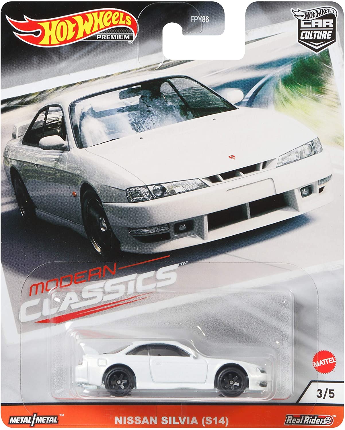 NEW DAMAGE CARD & BUBBLE Hot Wheels Modern Classics Nissan Silvia S14 White 1:64