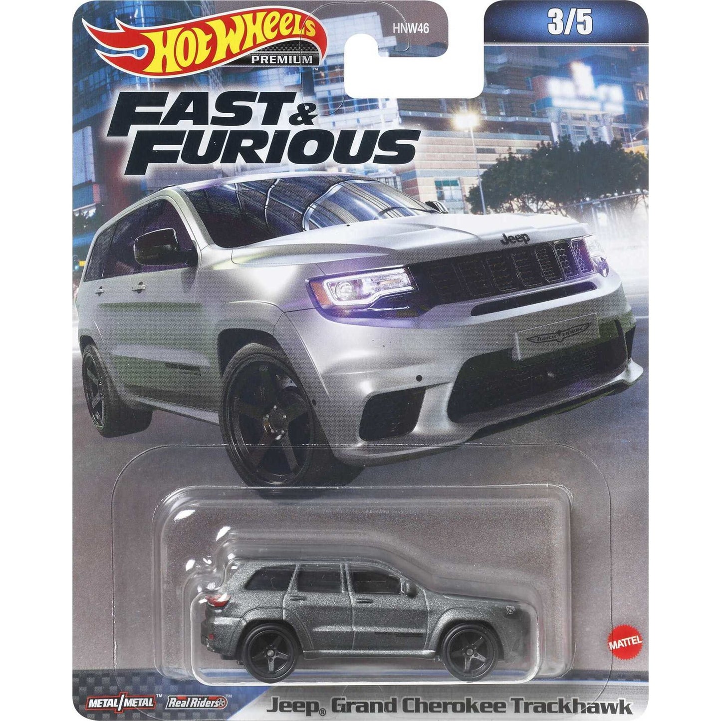 Hot Wheels Fast & Furious 2023 Jeep Grand Cherokee Trackhawk Grey 1:64