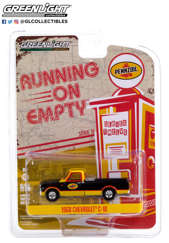 Greenlight Running On Empty Pennzoil 1968 Chevrolet C10 1:64