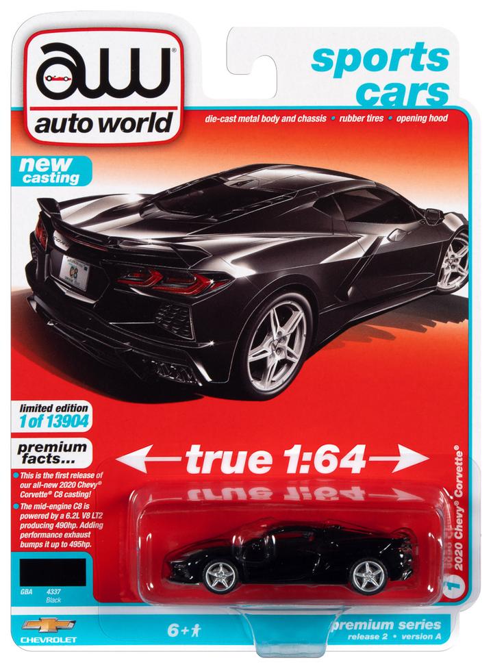 Auto World 2020 Chevy Corvette Black 1:64