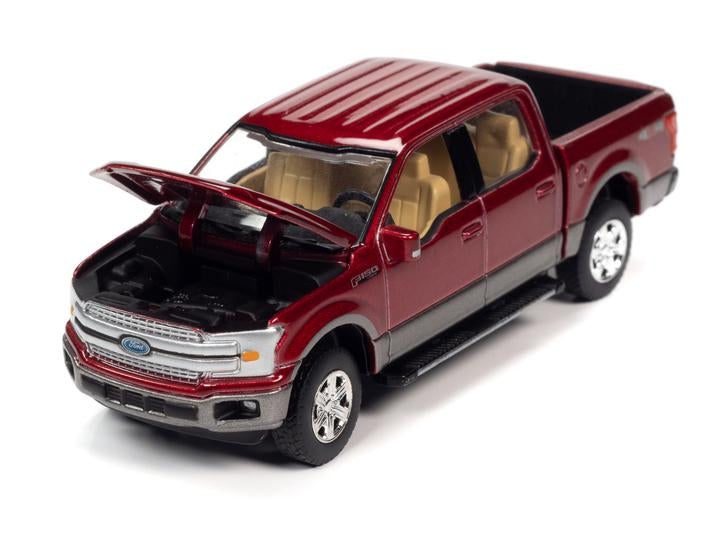 Auto World 2019 Ford F150 Pickup Truck Ruby Red Metallic 1:64