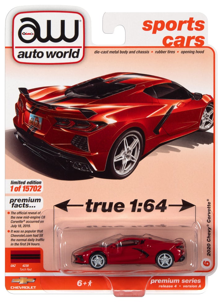 Auto World 2020 Chevy Corvette Torch Red 1:64