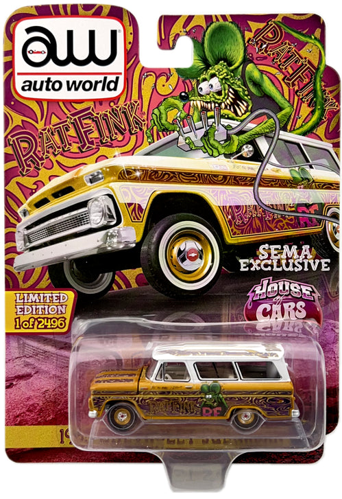 Auto World SEMA Exclusives 1965 Chevrolet Suburban Rat Fink 1:64