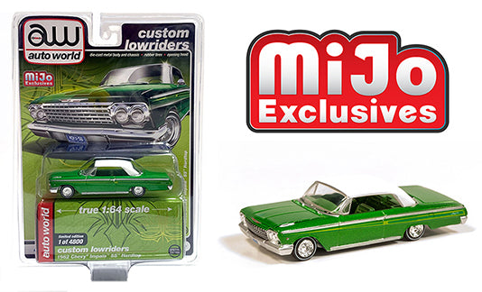 Auto World Mijo Exclusive Custom Lowriders 1962 Chevy Impala Black 1:64