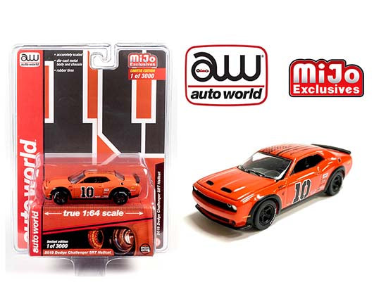 Auto World Mijo Exclusive 2019 Dodge Challenger SRT Hellcat Custom Orange 1:64