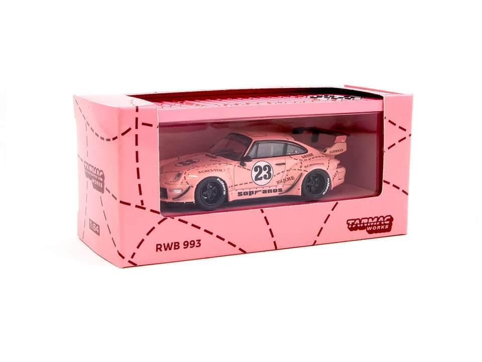 Tarmac Porsche RWB 993 Sopranos Pink Pig with Container 1:64