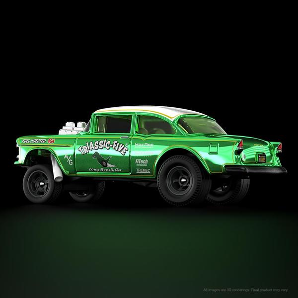Hot Wheels RLC 55 Chevy Bel Air Gasser Triassic-Five Green 1:64