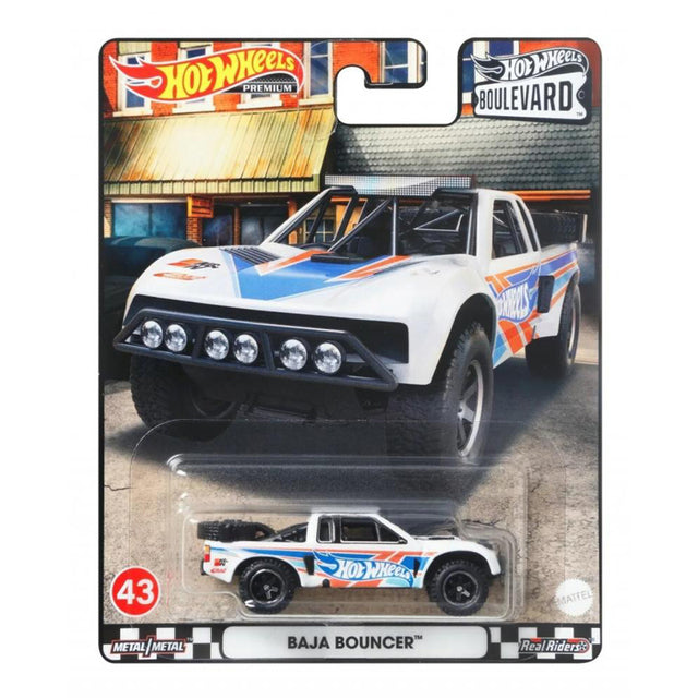 NEW LOOSE BAD CARD & BUBBLE Hot Wheels Boulevard Baja Bouncer White 1:64