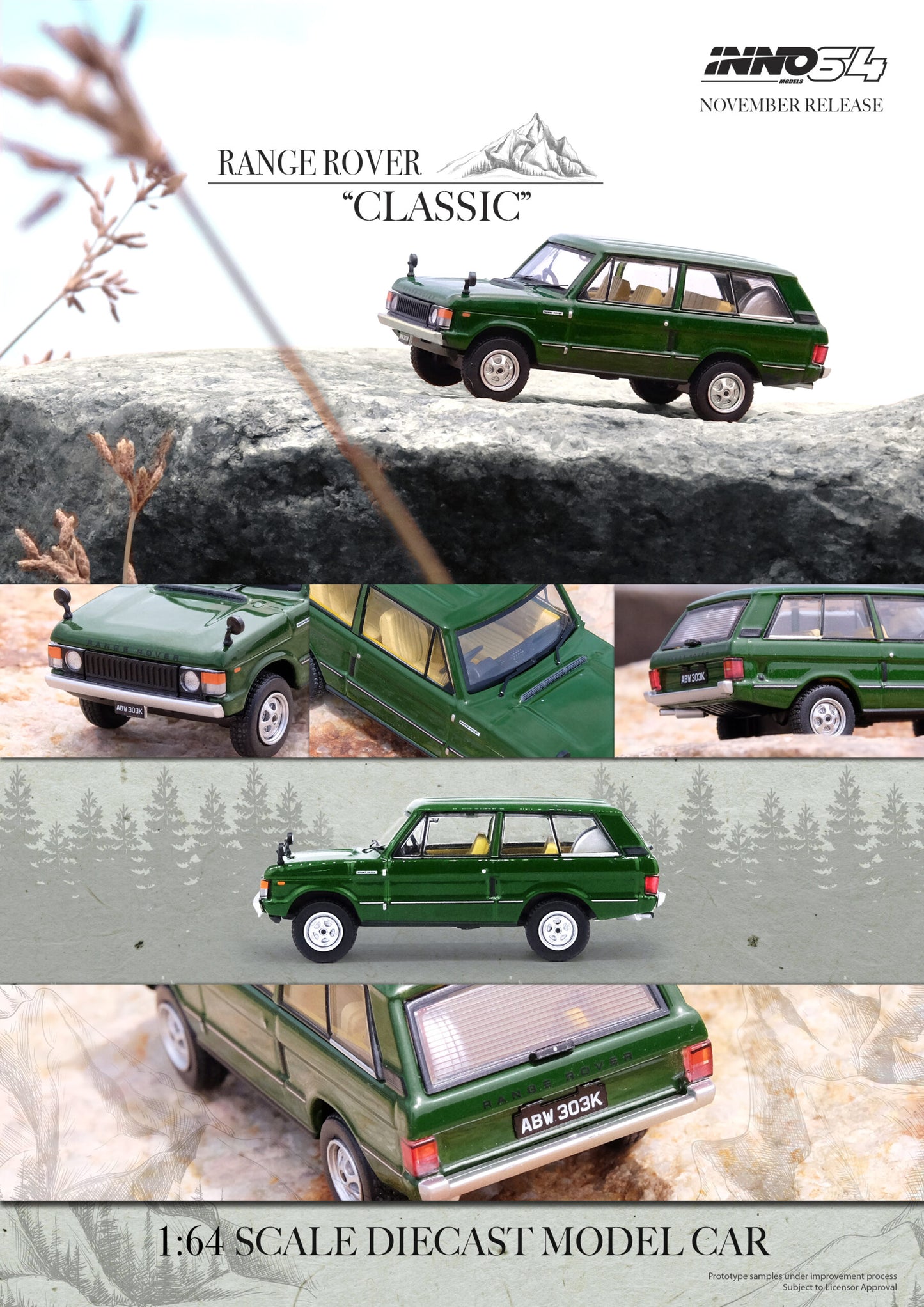 Inno64 Range Rover Classic Lincoln Green 1:64