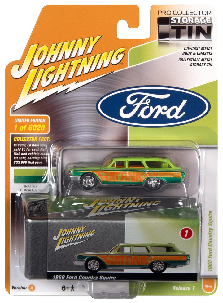Johnny Lightning Rat Fink 1960 Ford Country Squire Light Green 1:64