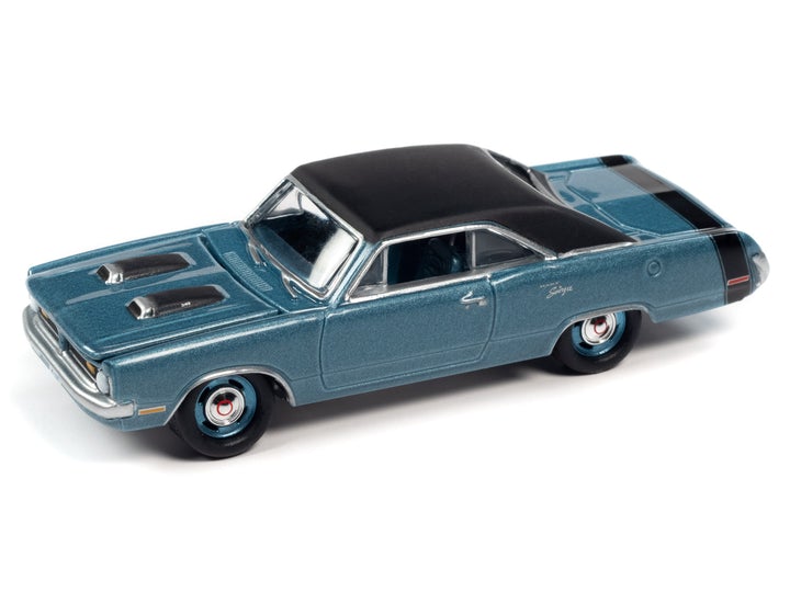 Johnny Lightning 1970 Dodge Dart Swinger 340 Light Blue Poly 1:64
