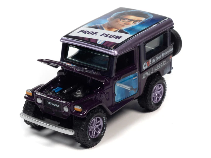 Johnny Lightning Pop Culture CLUE 1980 Toyota Land Cruiser Purple 1:64