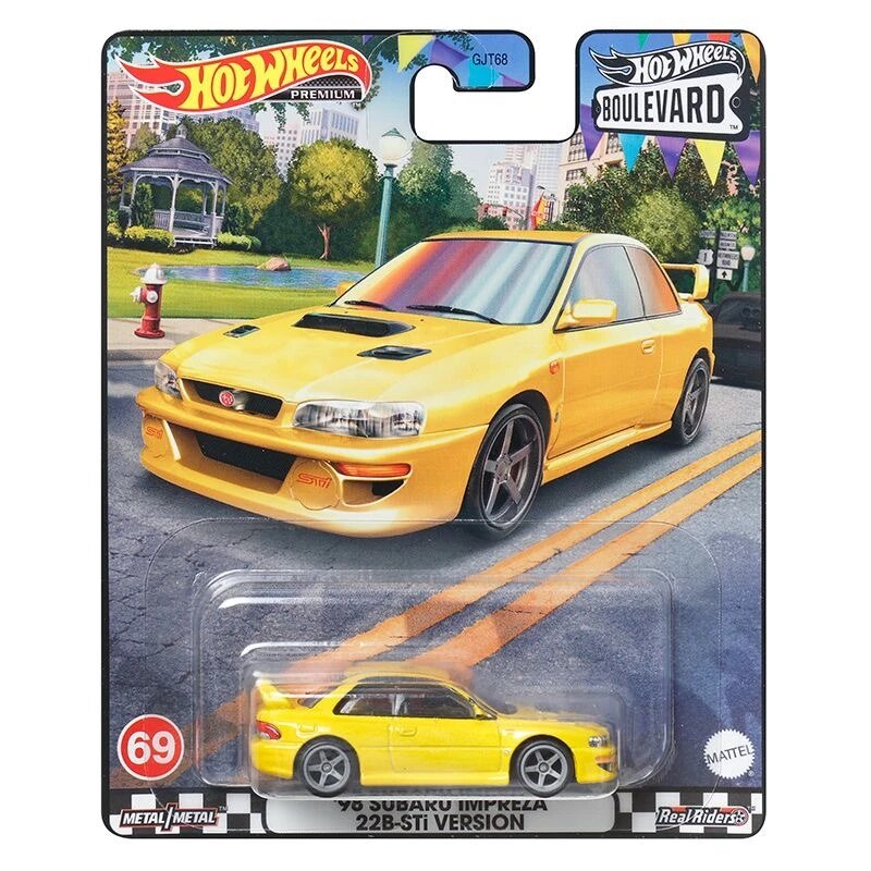 Hot Wheels Boulevard 98 Subaru Impreza 22B STi Version Yellow 1:64