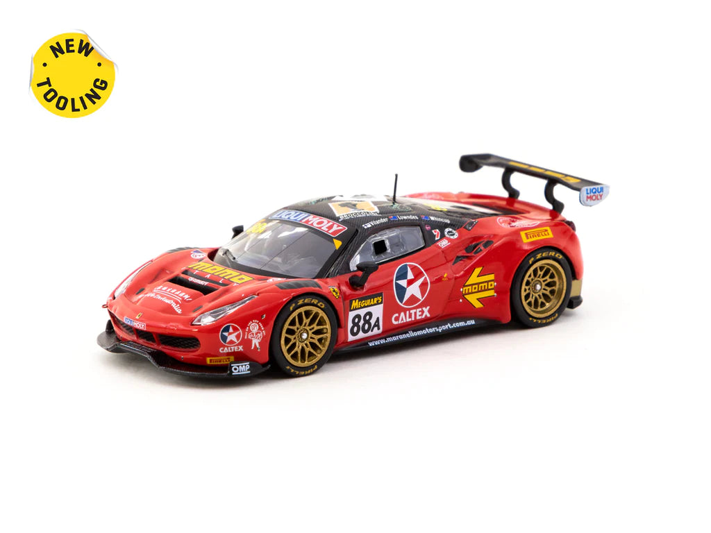 Tarmac Ixo Ferrari 488 GT3 Bathurst 12h 2017 Caltex Red 1:64