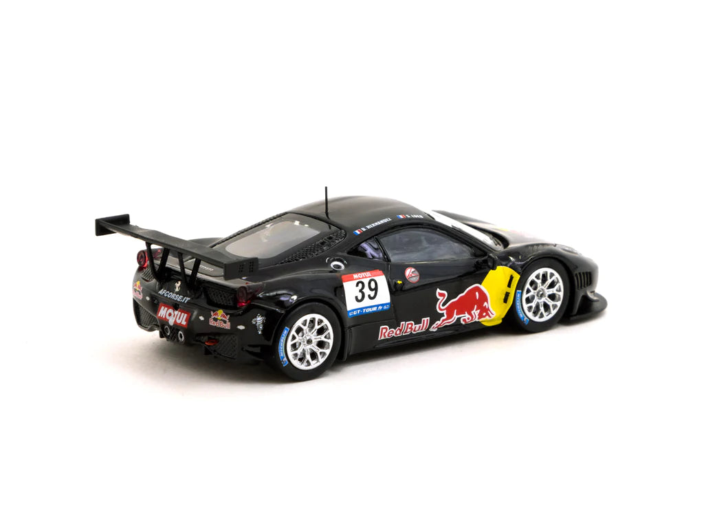 Tarmac Ixo Ferrari 458 Italia GT3 2011 GT Tour 2011 Red Bull Black 1:64