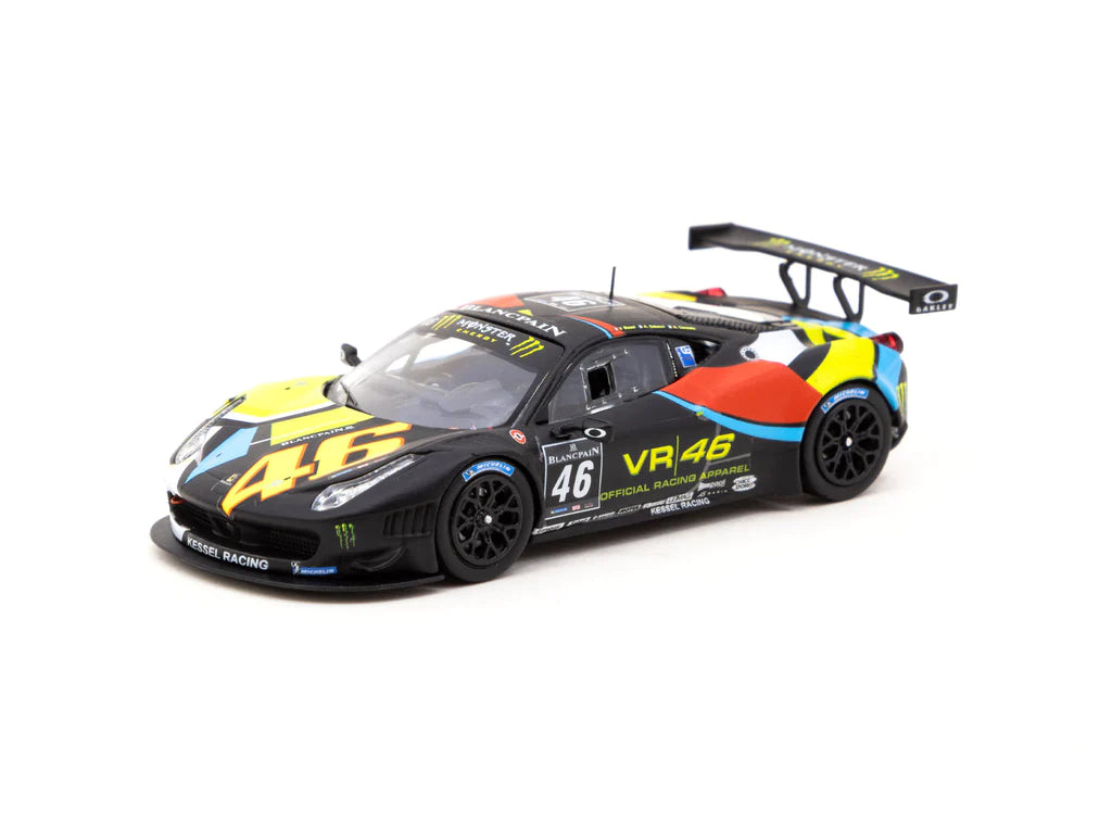 Tarmac Ixo Ferrari 458 Italia GT3 2011 Blancpain Endurance Series 2012 Nurburgring Valentino Rossi Black 1:64