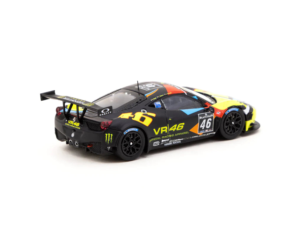 Tarmac Ixo Ferrari 458 Italia GT3 2011 Blancpain Endurance Series 2012 Nurburgring Valentino Rossi Black 1:64