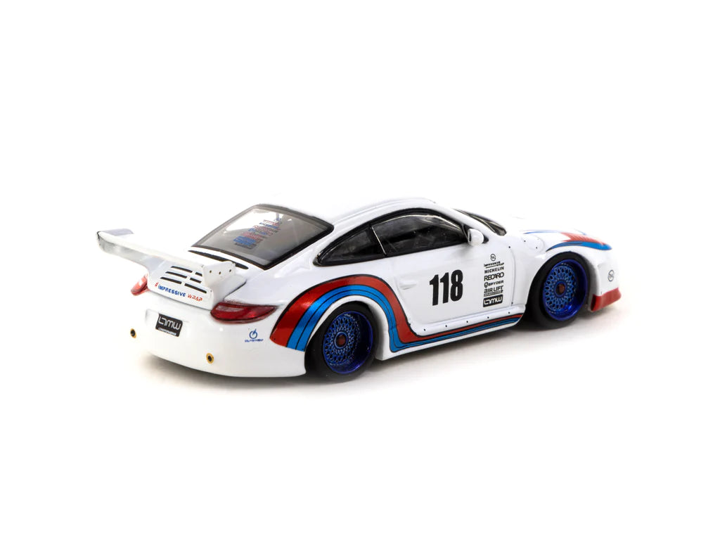 Tarmac Works Porsche Old & New 997 White 1:64