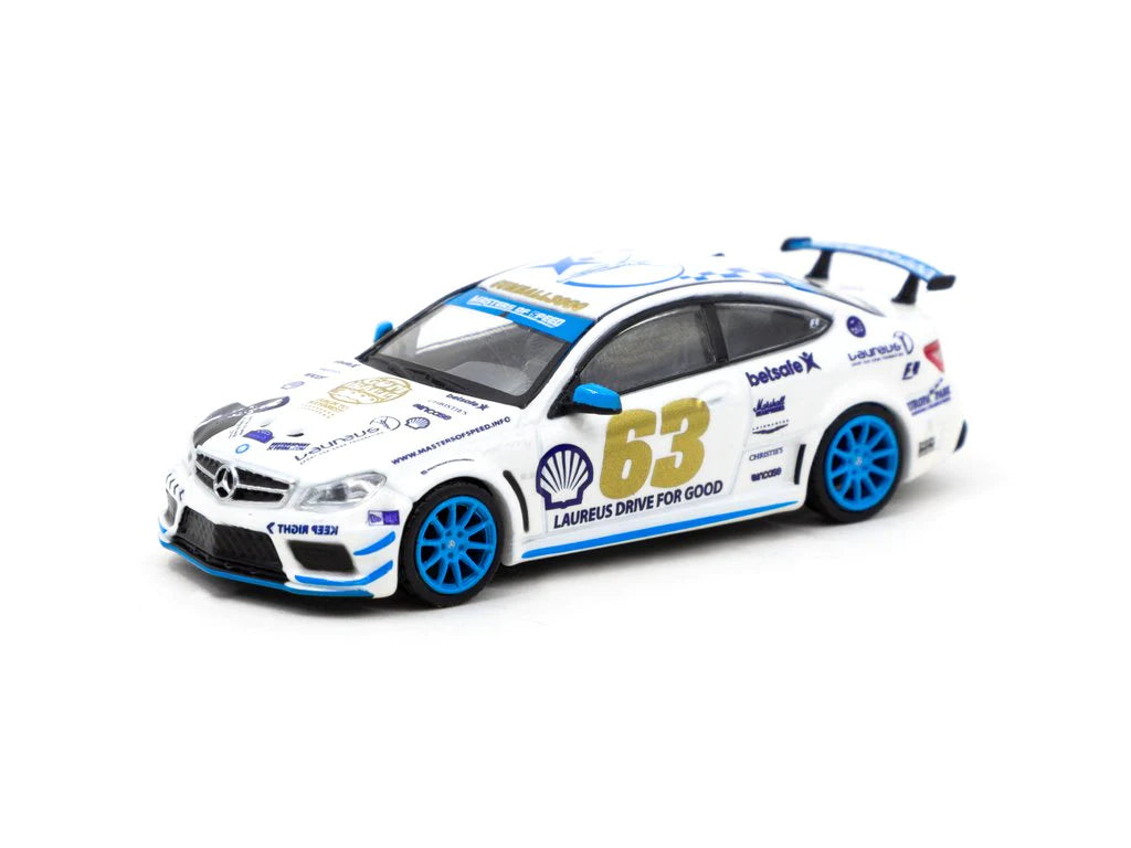 Tarmac Works Global64 Mercedes Benz C63 AMG Coupe Black Series White 1:64