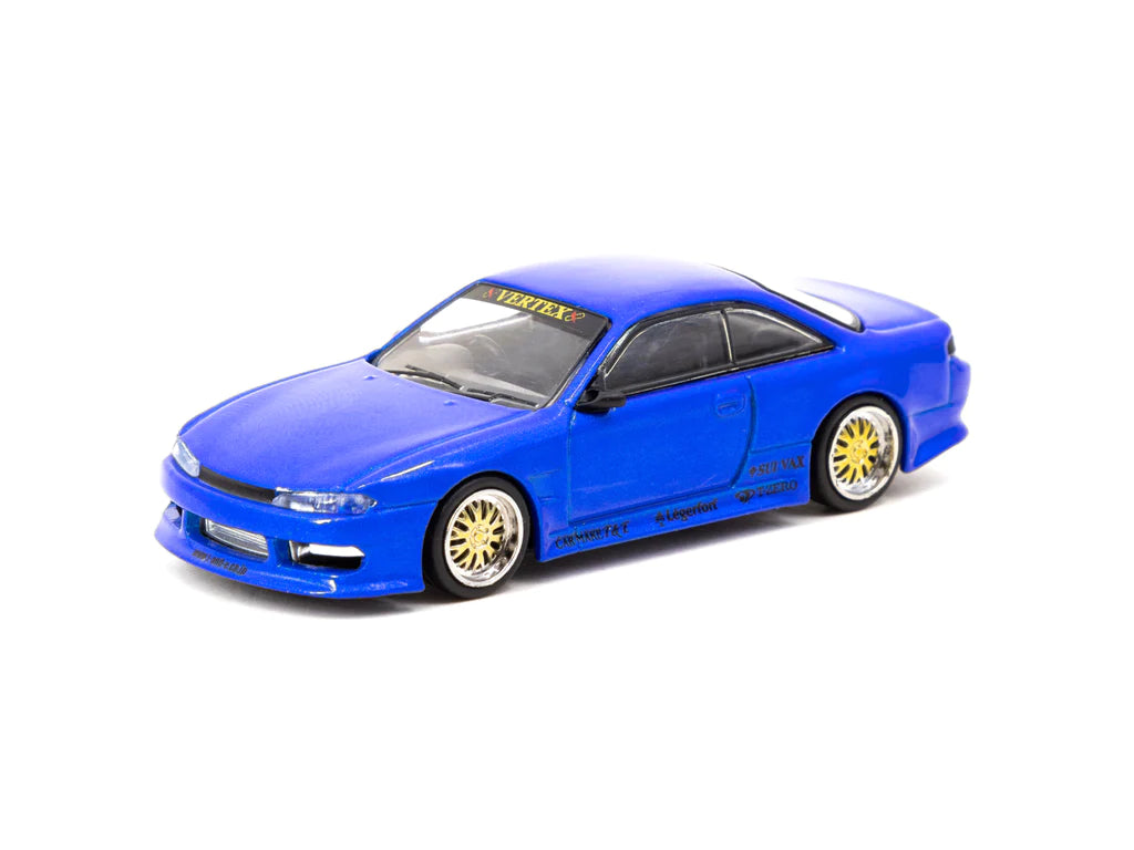 Tarmac Tarmac Works Vertex Nissan Silvia S14 Blue 1:64