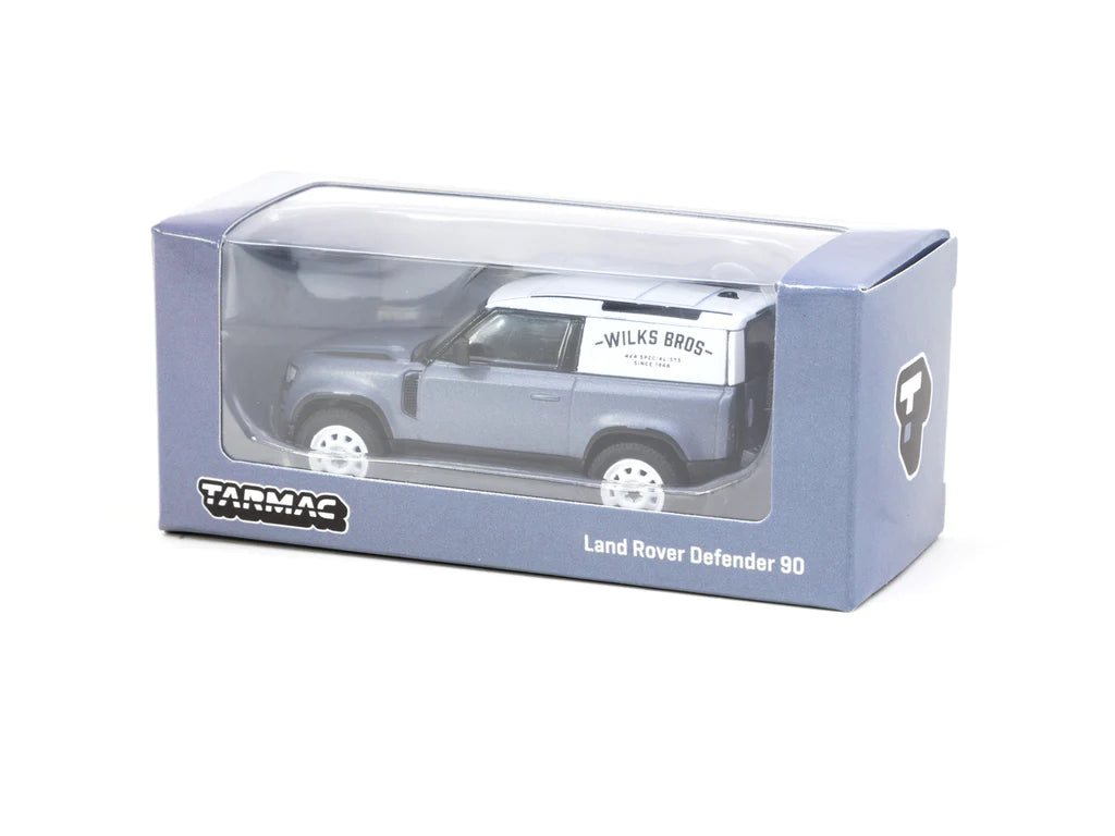 Tarmac Works Land Rover Defender 90 Wilks Bros Blue 1:64