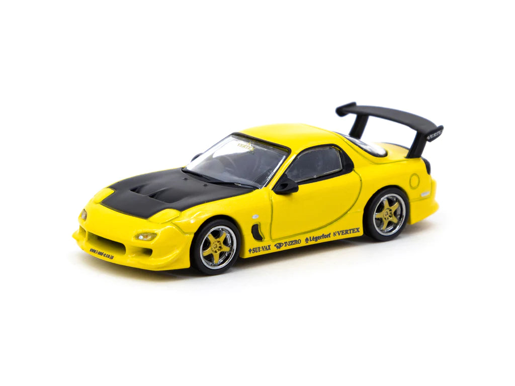 Tarmac Works Vertex Mazda RX7 FD3S Yellow 1:64