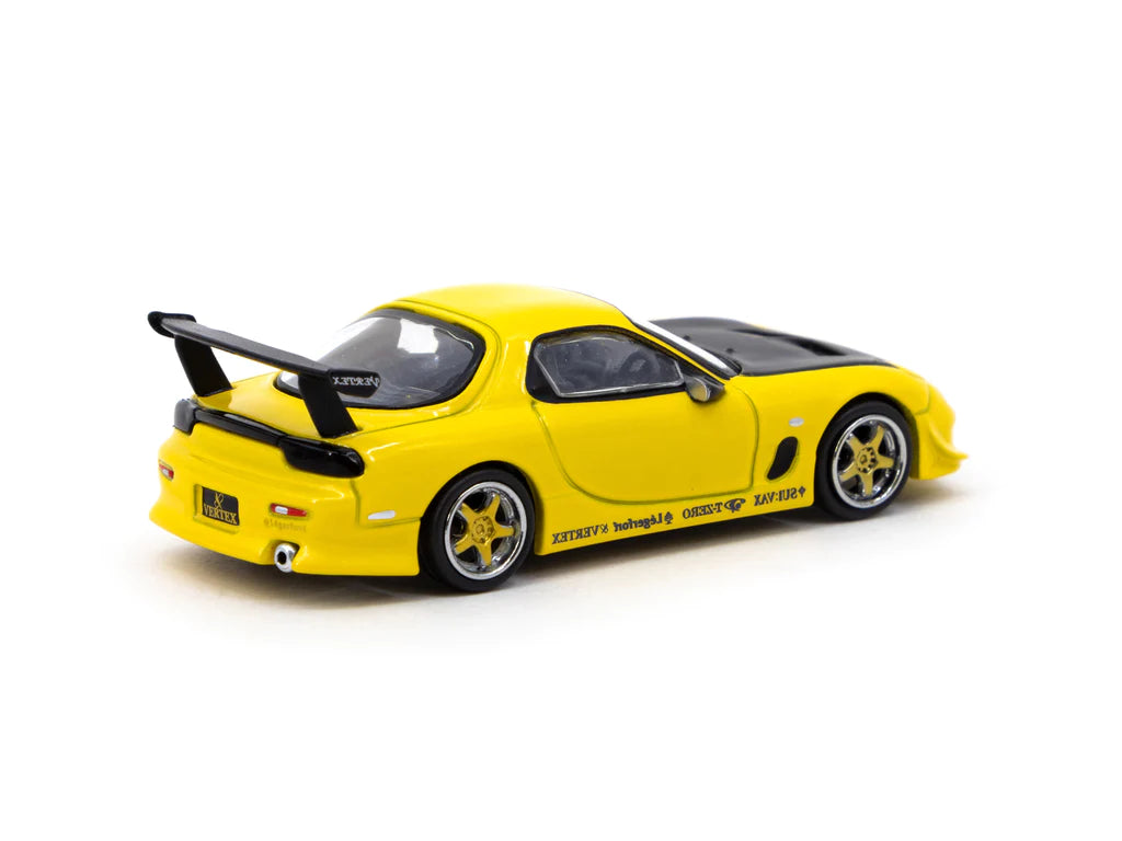 Tarmac Works Vertex Mazda RX7 FD3S Yellow 1:64