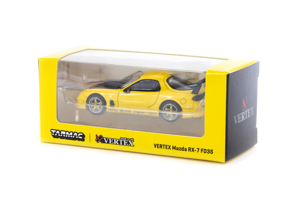Tarmac Works Vertex Mazda RX7 FD3S Yellow 1:64