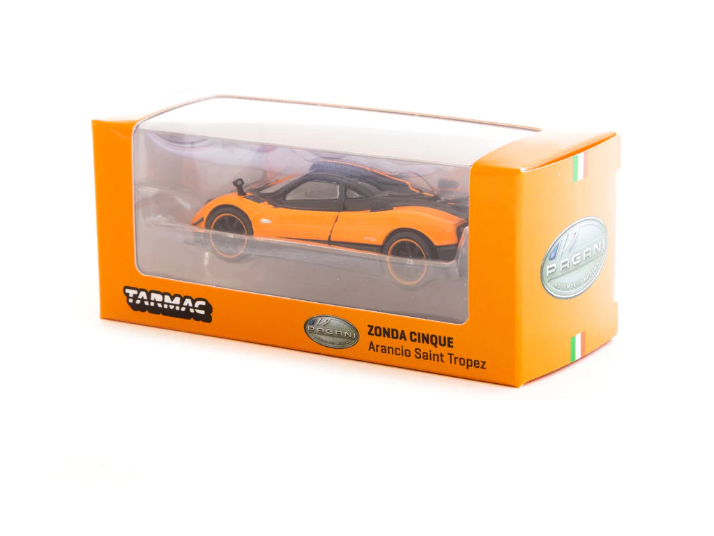 Tarmac Works Global64 Pagani Zonda Cinque Arancio Saint Tropez Orange 1:64