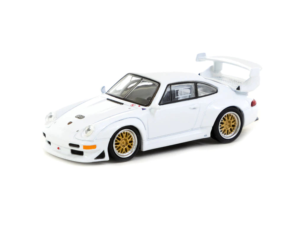 Schuco Tarmac Works Collab64 Porsche 911 GT2 White 1:64