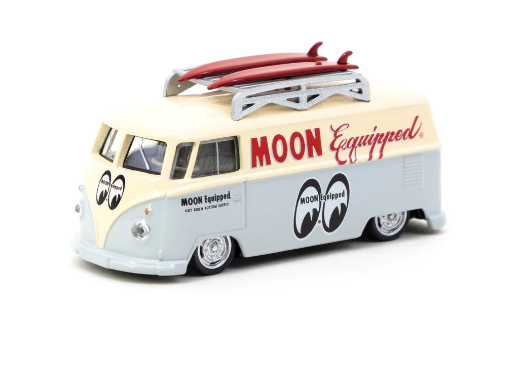 Tarmac Works Moon Equipped Volkswagen Type II T1 Panel Van Mooneyes Cream 1:64