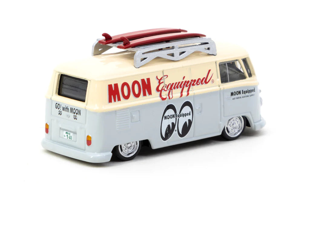 Tarmac Works Moon Equipped Volkswagen Type II T1 Panel Van Mooneyes Cream 1:64