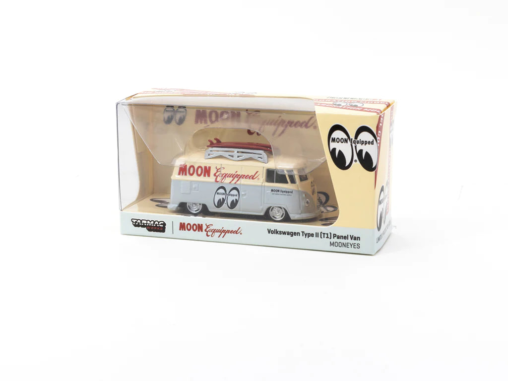 Tarmac Works Moon Equipped Volkswagen Type II T1 Panel Van Mooneyes Cream 1:64