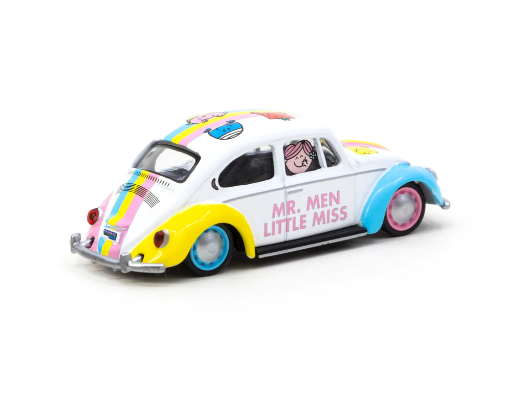 Tarmac Works Collab64 Mr. Men Little Miss Volkswagen Beetle White 1:64