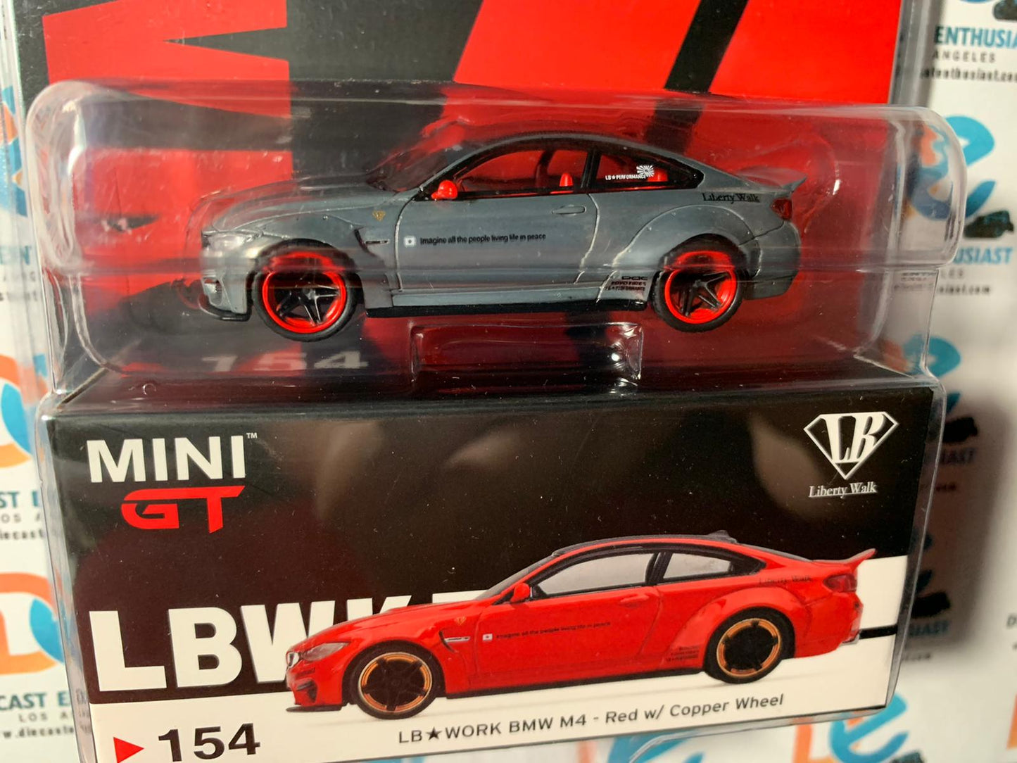 CHASE RAW Mini GT Mijo Exclusive 154 LBWK BMW M4 Red Copper Wheels 1:64