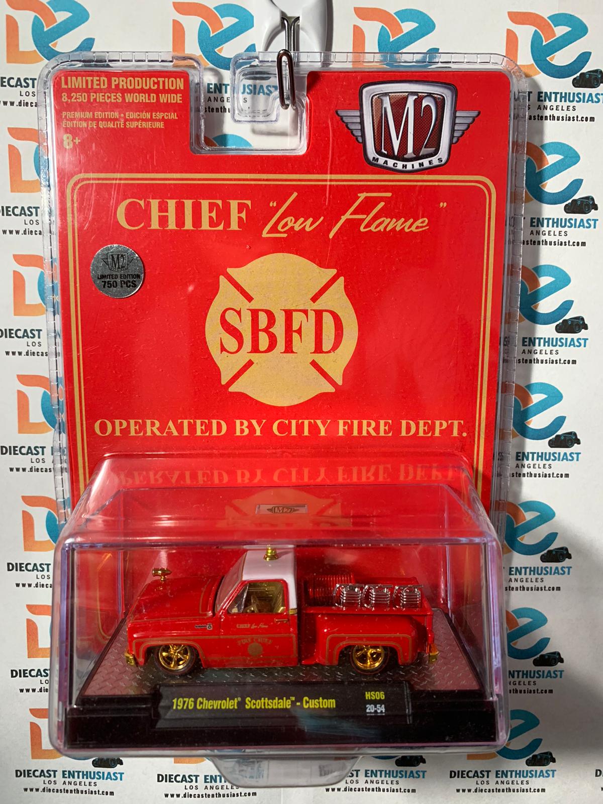 CHASE M2 Machines City Fire Dept 1976 Chevrolet Scottsdale 1/64