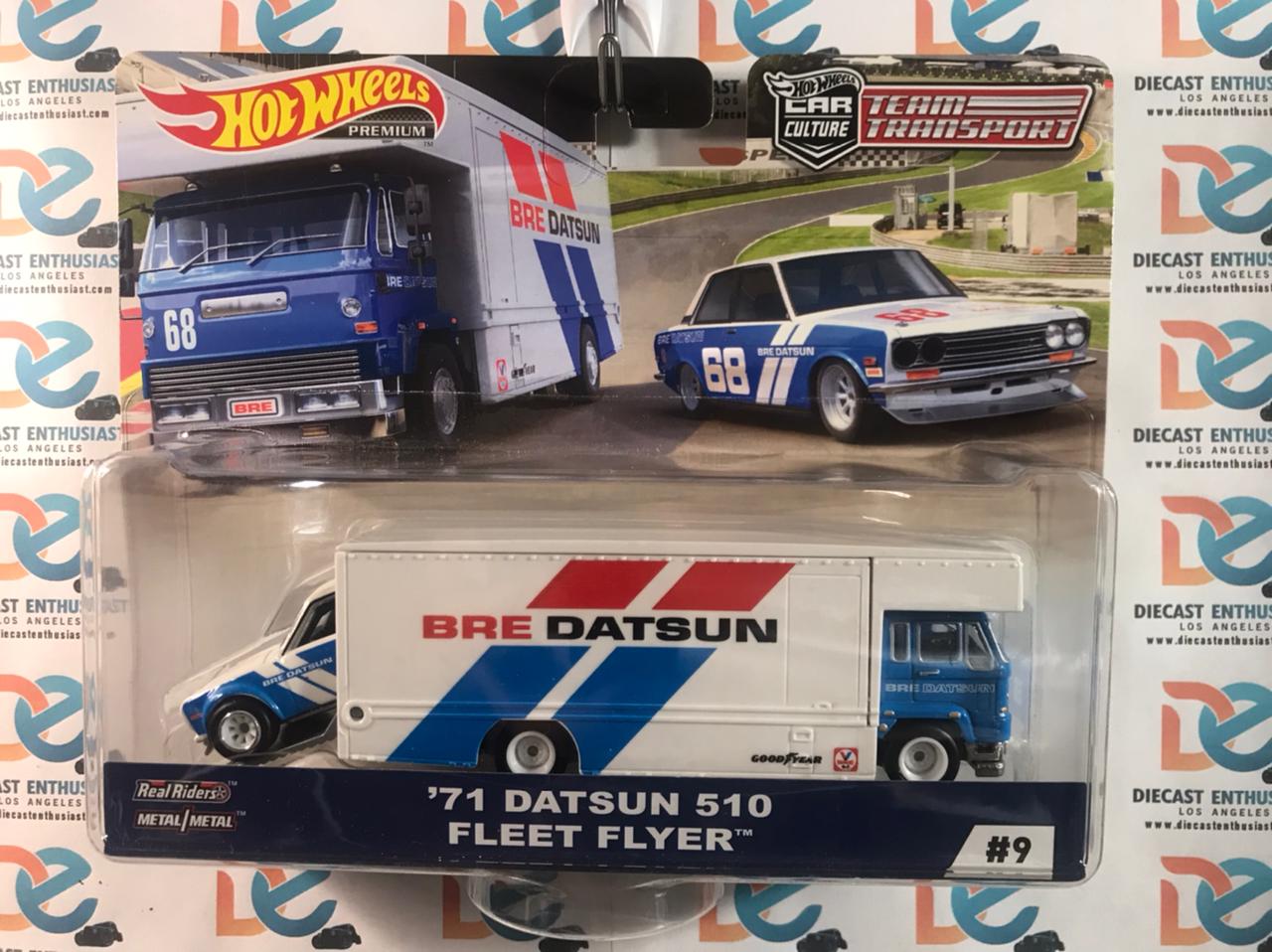 Hot Wheels Team Transport BRE 71 Datsun 510 Fleet Flyer 1:64