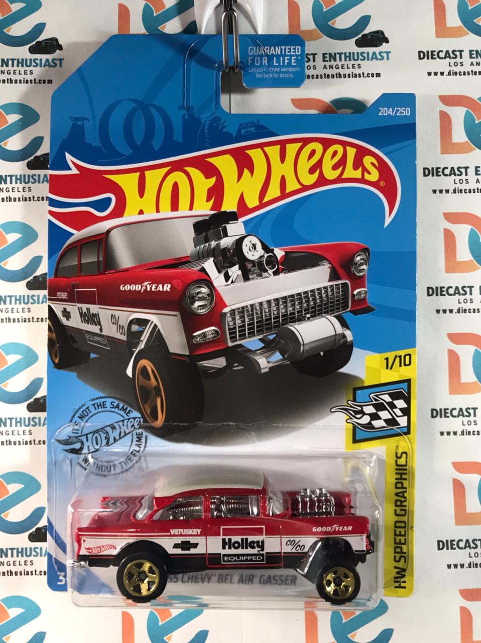 Hot Wheels 1955 Chevy Bel Air Gasser Holley 1:64