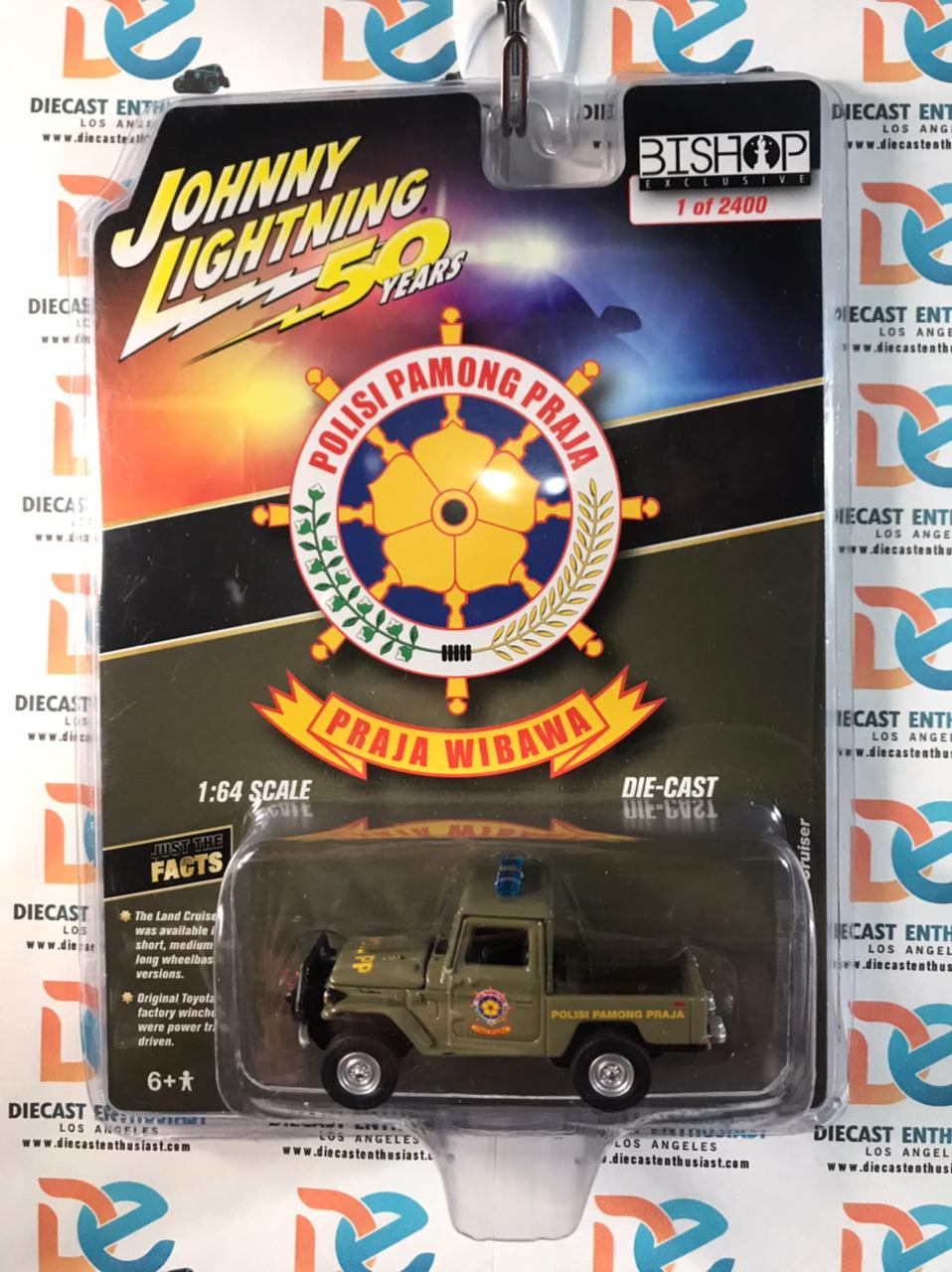 Johnny Lightning Polisi Pamong Praja Indonesia 1980 Toyota Land Cruiser Pickup 1:64