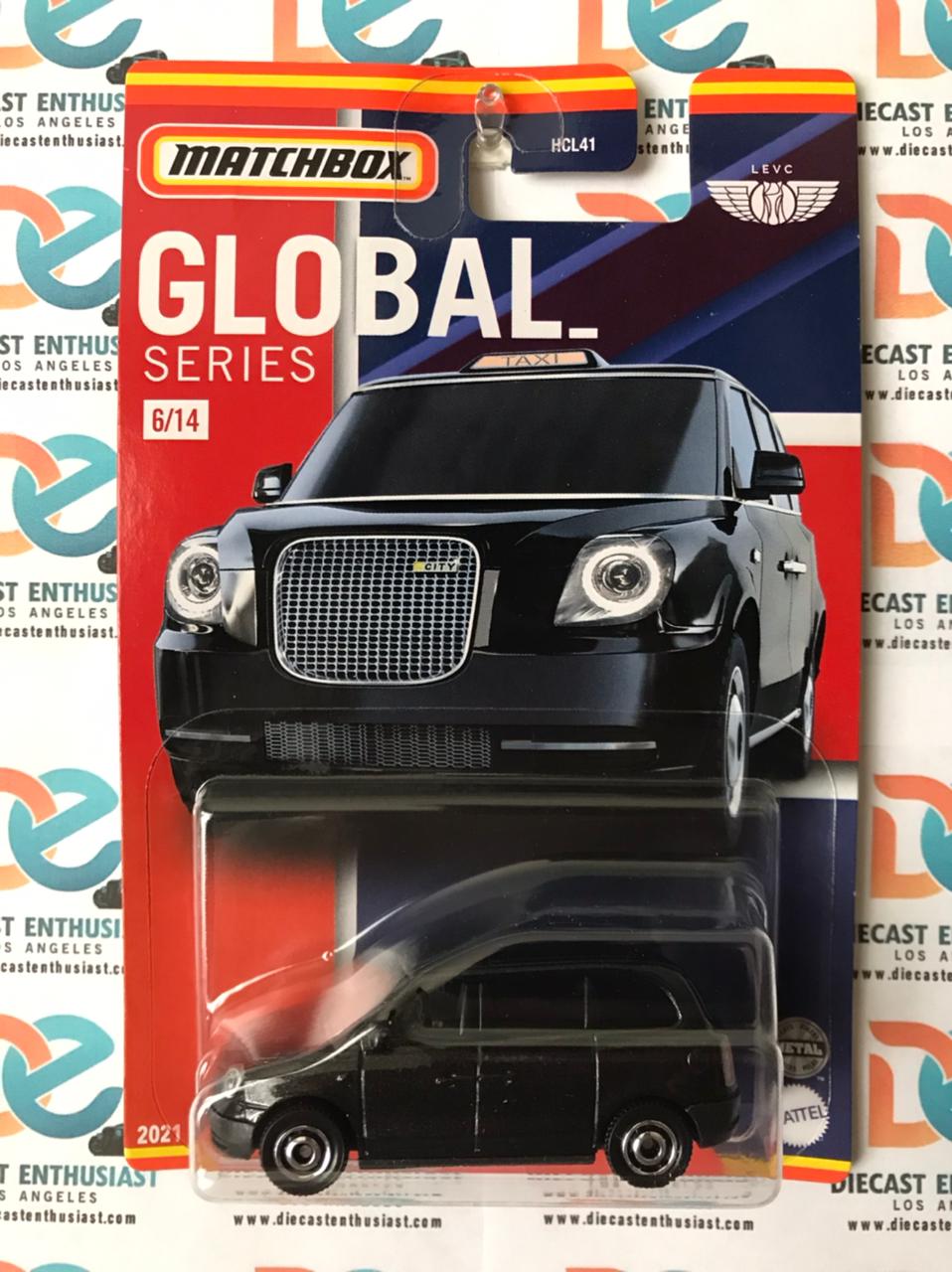 Matchbox Global Series 2021 LEVX TX Taxi Black 1:64