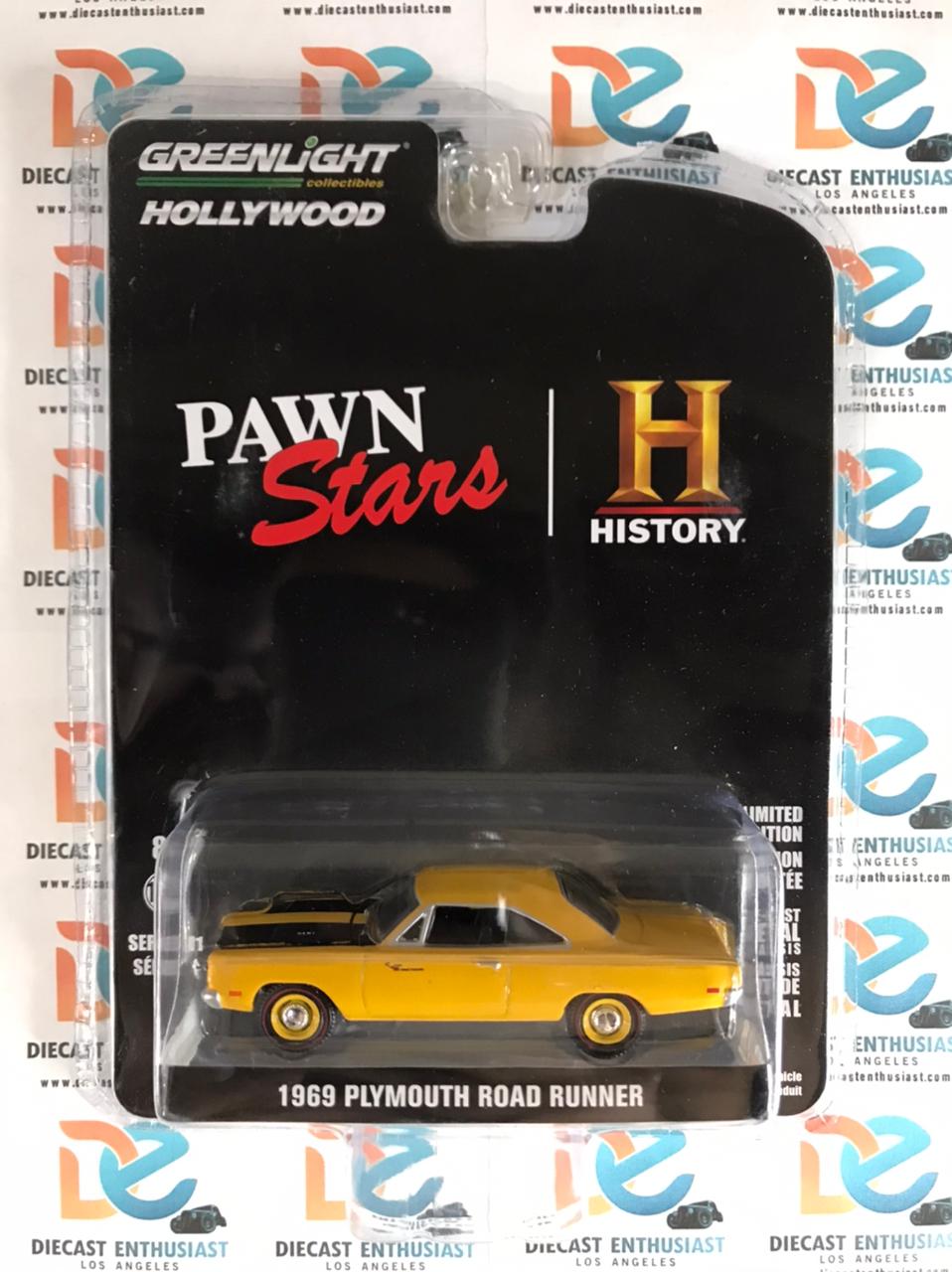 Greenlight Pawn Stars 1969 Plymouth Road Runner Yellow 1:64