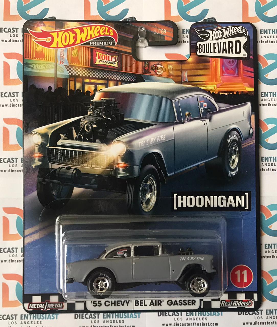 Hot Wheels Boulevard 55 Chevy Bel Air Gasser Black Engine 1:64