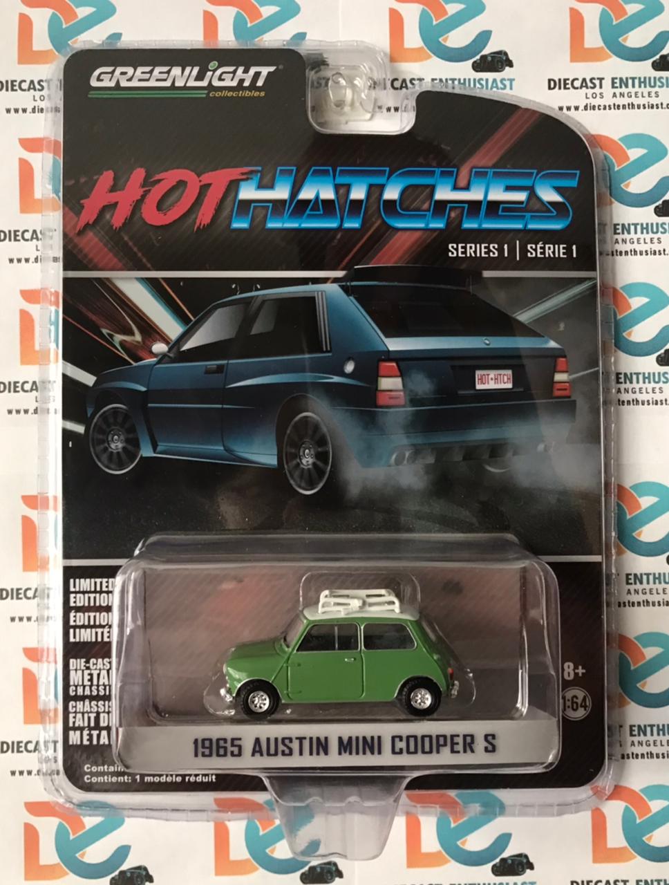 Greenlight Hot Hatches 1965 Austin Mini Cooper S Roof Rack Green 1:64