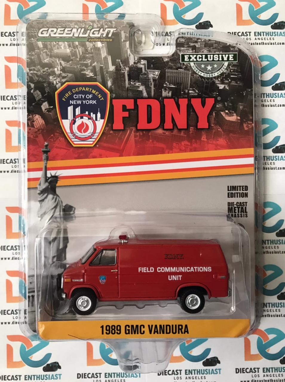 Greenlight FDNY Field Communications Unit 1989 GMC Vandura 1:64