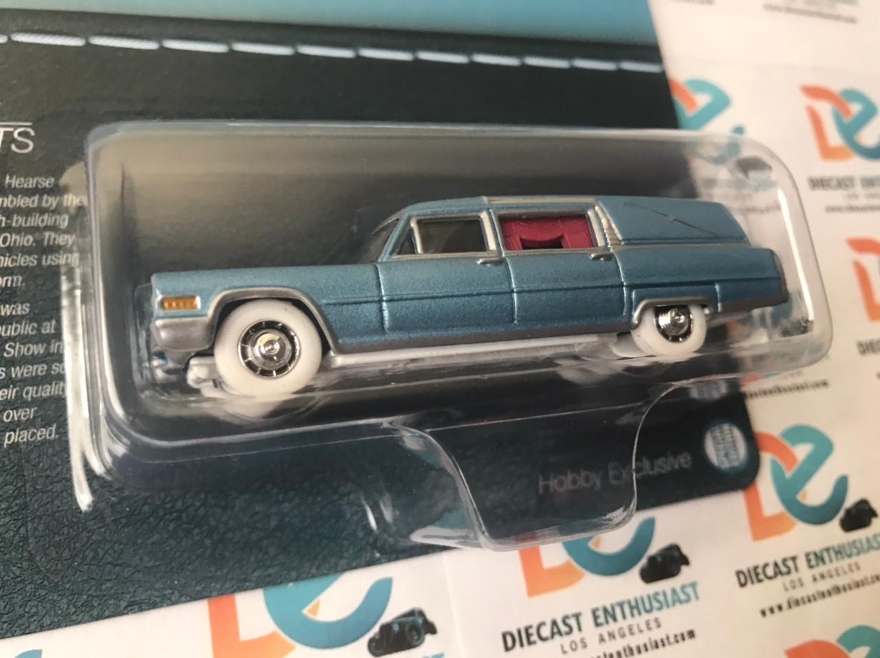 CHASE WHITE LIGHTNING Johnny Lightning 1966 Cadillac Hearse Blue 1:64
