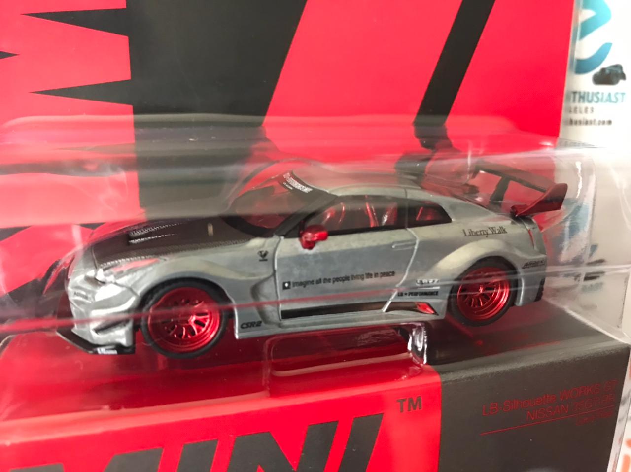 CHASE Mini GT Mijo Exclusive 191 LB Shilouette Works GT Nissan 35GT RR Version 1 Lava Red 1:641:64